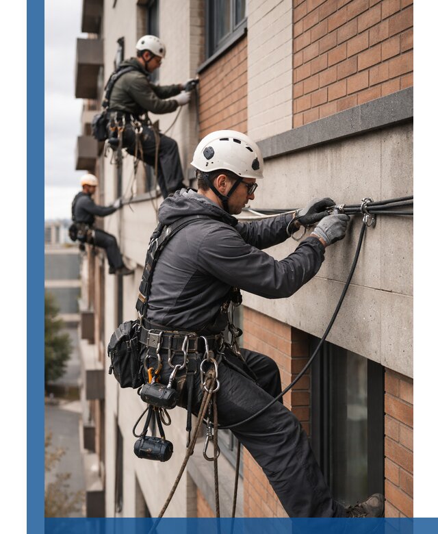 Крепление кабеля на фасаде монтаж и крепеж в Качканаре