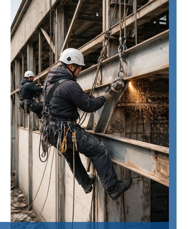 Демонтаж металлоконструкций на высоте в Качканаре от 6664р. |ВЫСОТНИК-Кчк