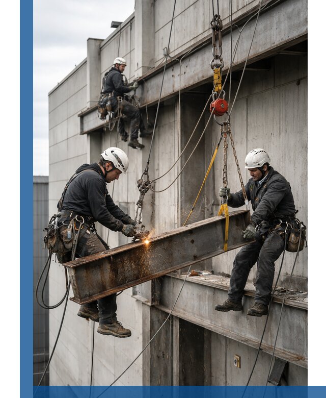 Демонтаж металлоконструкций на высоте в Качканаре под ключ