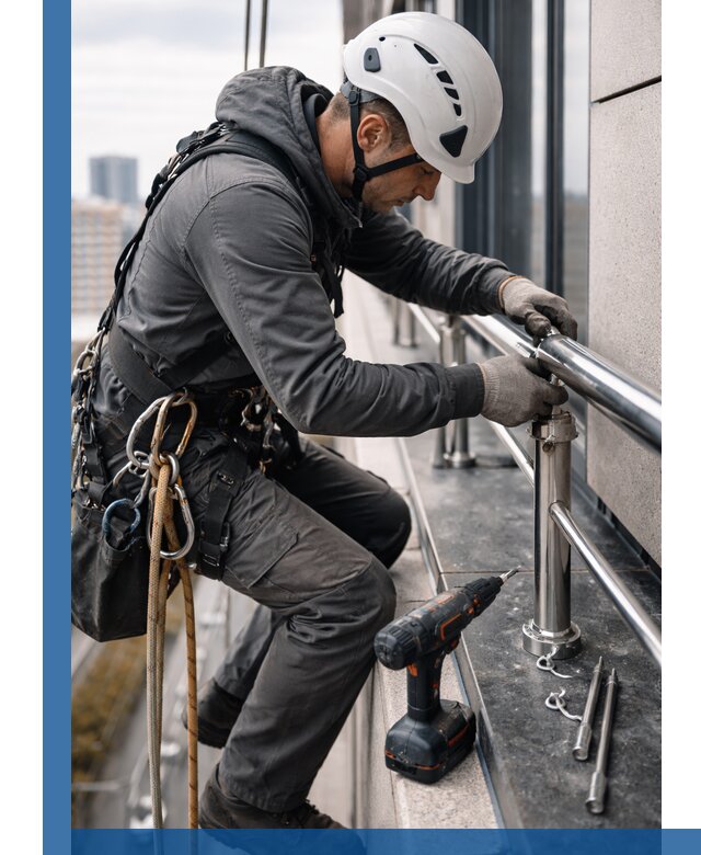 Монтаж ограждений на высоте в Качканаре для зданий и конструкций