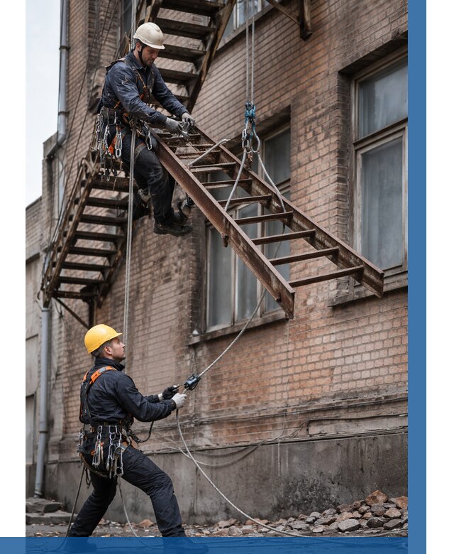 Демонтаж пожарной лестницы в Качканаре от 12304 р. | ВЫСОТНИК-Кчк