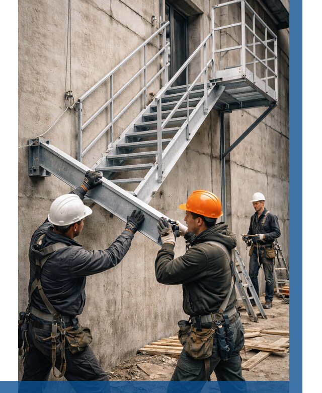 Монтаж металлических лестниц в Качканаре от 15380 р. | ВЫСОТНИК-Кчк