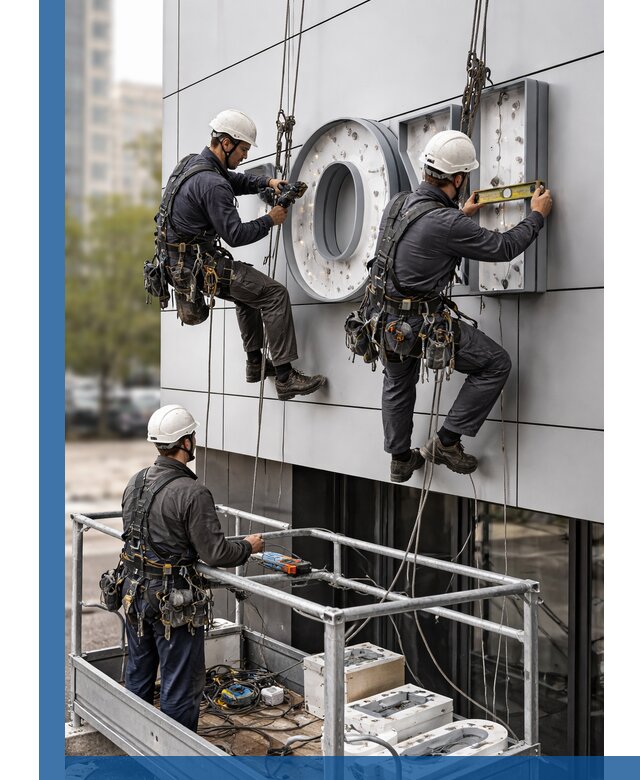 Профессиональный монтаж световых букв в Качканаре под ключ