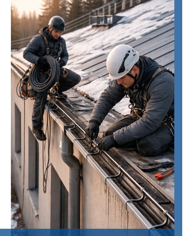 Монтаж греющего кабеля на кровле в Качканаре от 461 р. | ВЫСОТНИК-Кчк