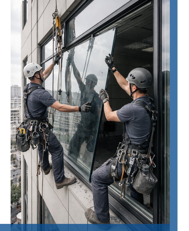 Замена стеклопакетов на высоте в Качканаре от 5639 р. | ВЫСОТНИК-Кчк