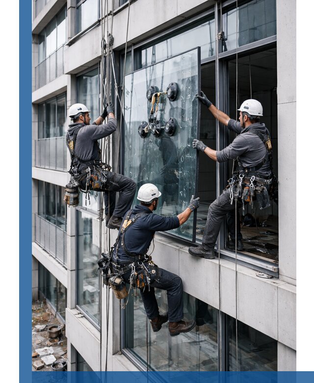 Фасадное остекление и монтаж витражей зданий в Качканаре под ключ