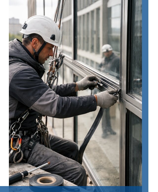 Ремонт витражных конструкций в Качканаре от 3589 р. | ВЫСОТНИК-Кчк