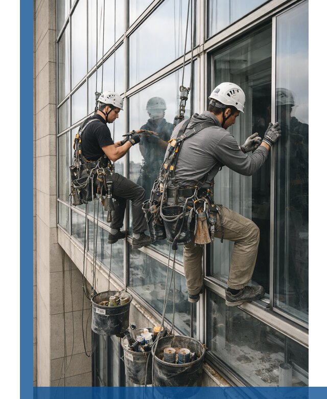 Ремонт витражных конструкций и фасадного остекления в Качканаре