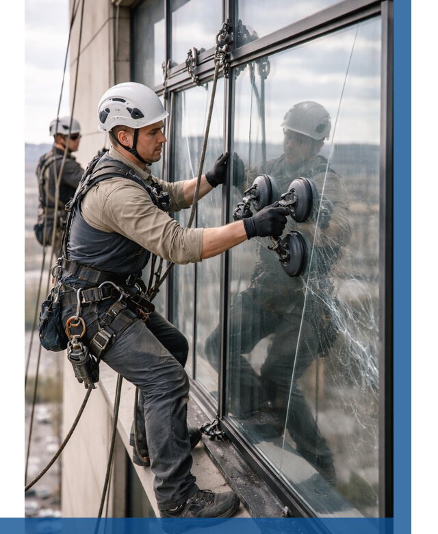 Замена стекла в витраже в Качканаре под ключ от 8715 р. | ВЫСОТНИК-Кчк