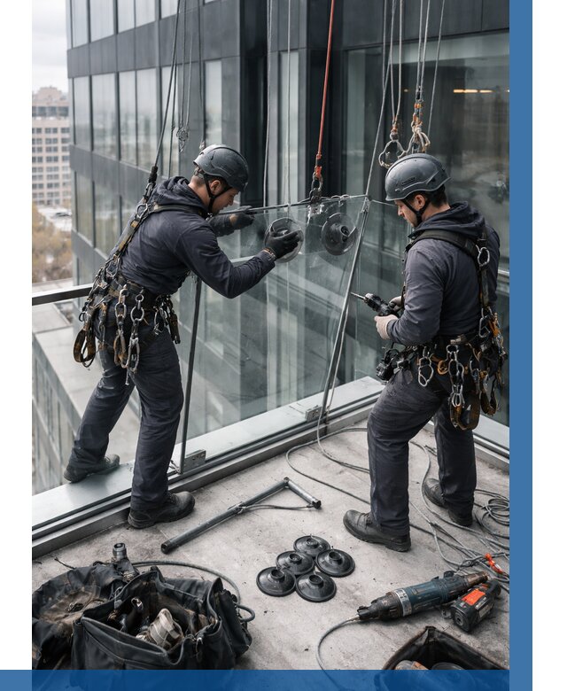 Монтаж стеклянных ограждений в Качканаре от 2563 р. | ВЫСОТНИК-Кчк