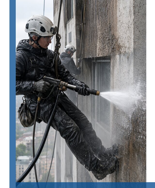 Гидроструйная очистка фасадов и конструкций в Качканаре