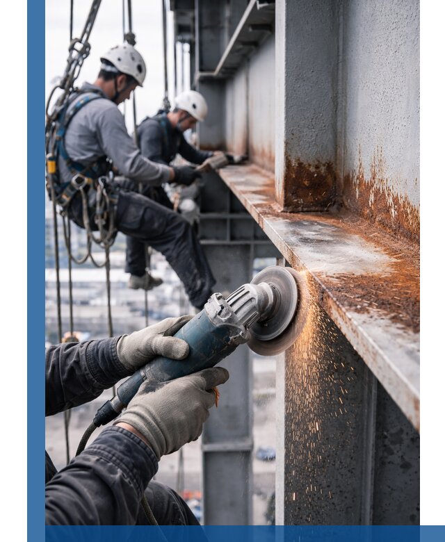 Зачистка металла от ржавчины и подготовка поверхностей в Качканаре