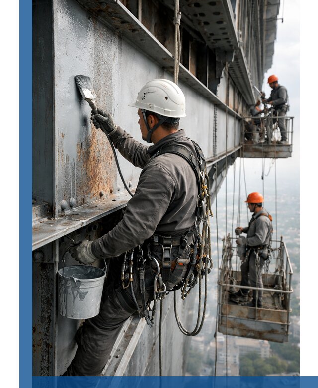 Покраска металлоконструкций на высоте в Качканаре профессионально