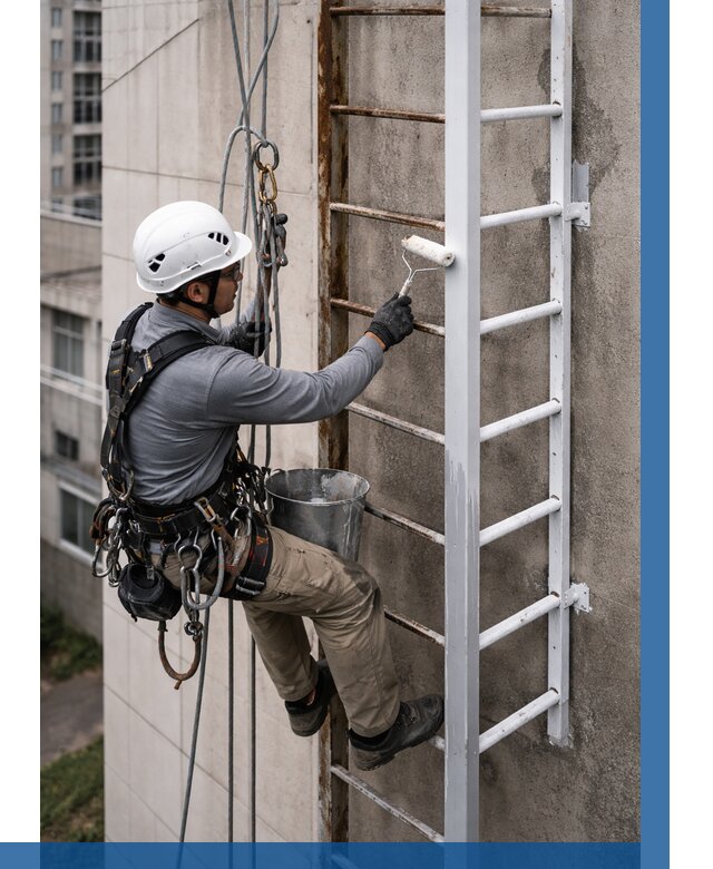 Покраска пожарных лестниц в Качканаре от 4614 р. | ВЫСОТНИК-Кчк