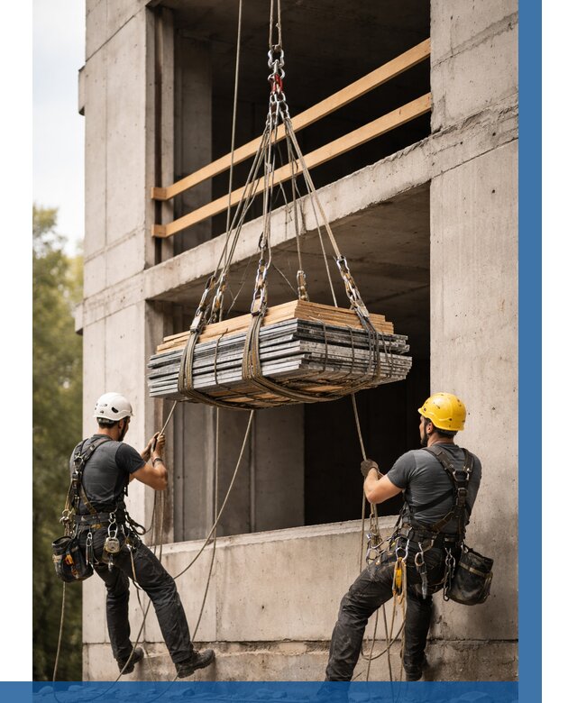 Подъем материала на этаж веревками в Качканаре от 1538 р. | ВЫСОТНИК-Кчк