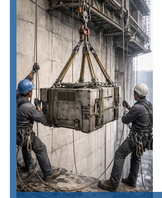 Такелажные работы на высоте, подъем и монтаж грузов в Качканаре