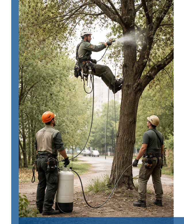 Обработка деревьев от вредителей в Качканаре профессиональная защита