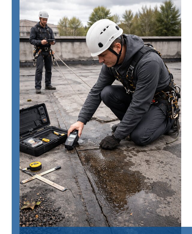 Обследование кровли на протечки и выявление дефектов в Качканаре