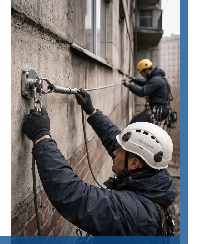 Монтаж анкерных линий в Качканаре от 3076 р. | ВЫСОТНИК-Кчк