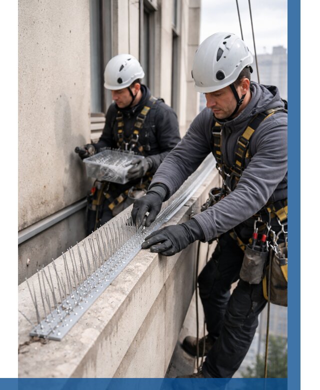 Установка шипов от птиц в Качканаре от 872 р. | ВЫСОТНИК-Кчк